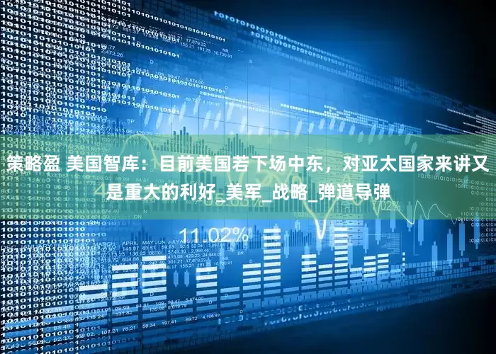 策略盈 美国智库：目前美国若下场中东，对亚太国家来讲又是重大的利好_美军_战略_弹道导弹